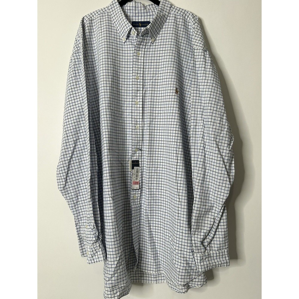 Polo by Ralph Lauren White and Navy Check Dress Shirt